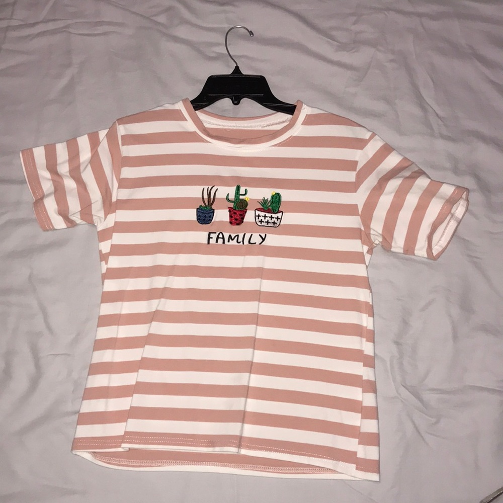 Striped cactus T-shirt
